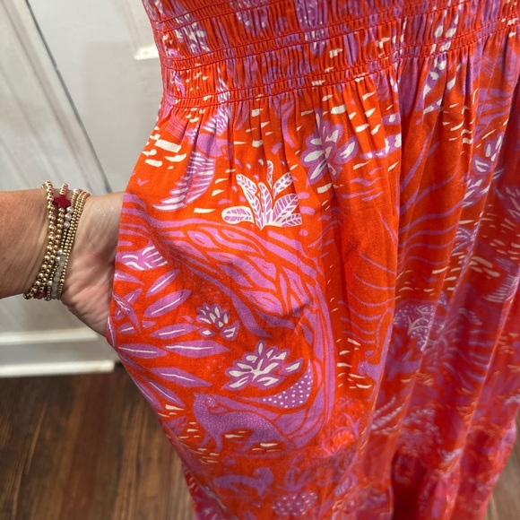 Sheridan French Womens Designer NWT (ripped Tag) Ruched Summer Maxi Dress Sz S - Picture 4 of 7